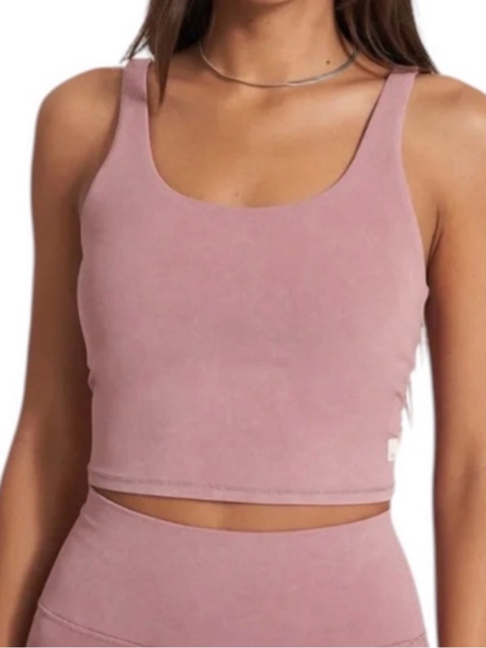 VUORI pink cropped tank top XS